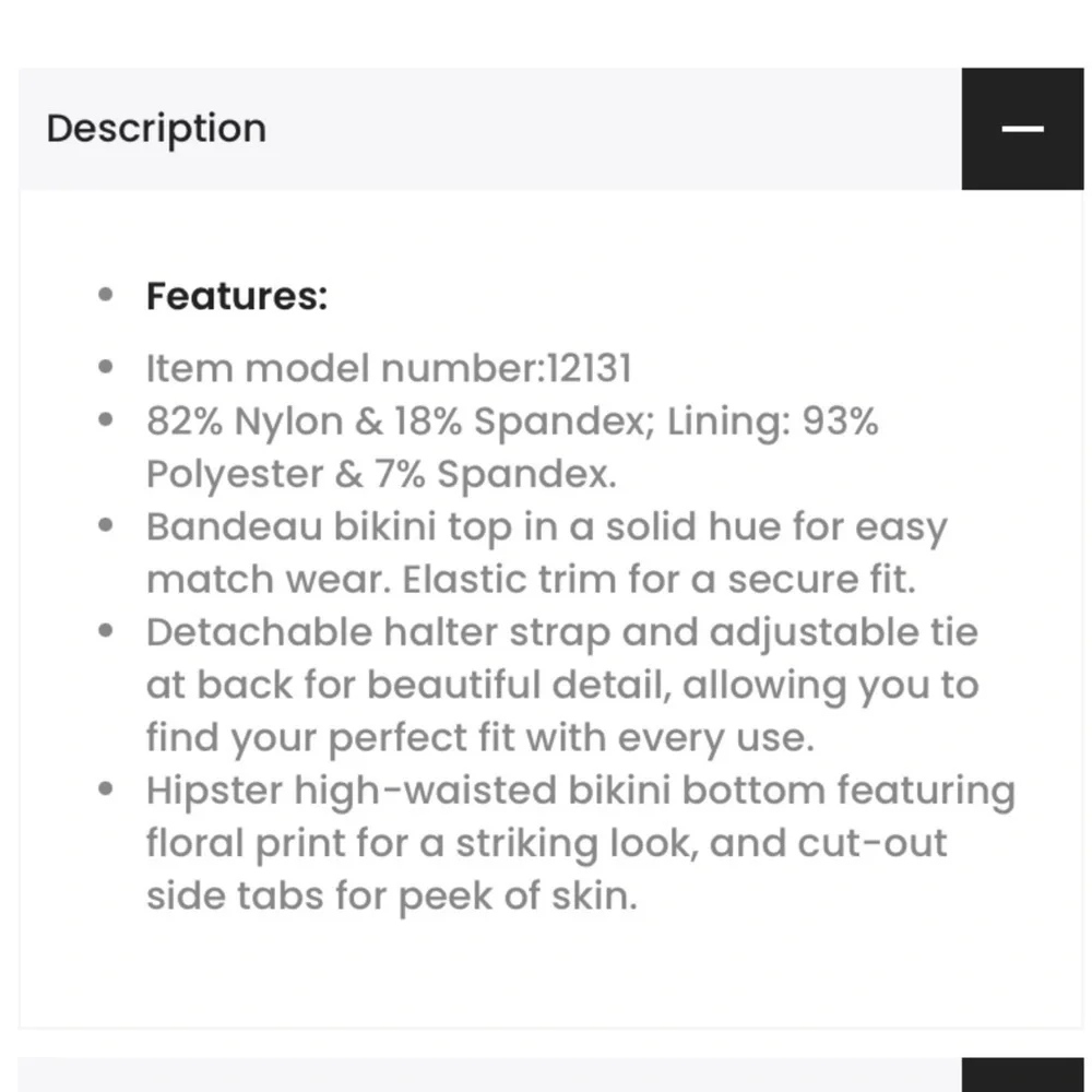 SHEKINI Halter Bandeau Bikini High Waisted Side Cutout Bottom Swimsuit